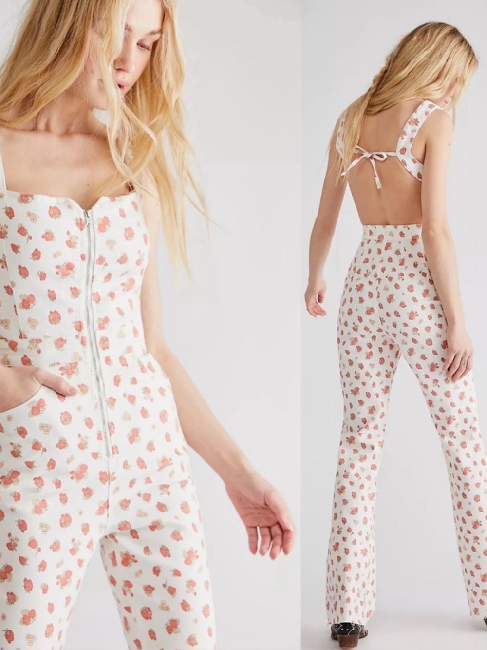 Free People CRVY 2nd Ave Printed One Piece size 4